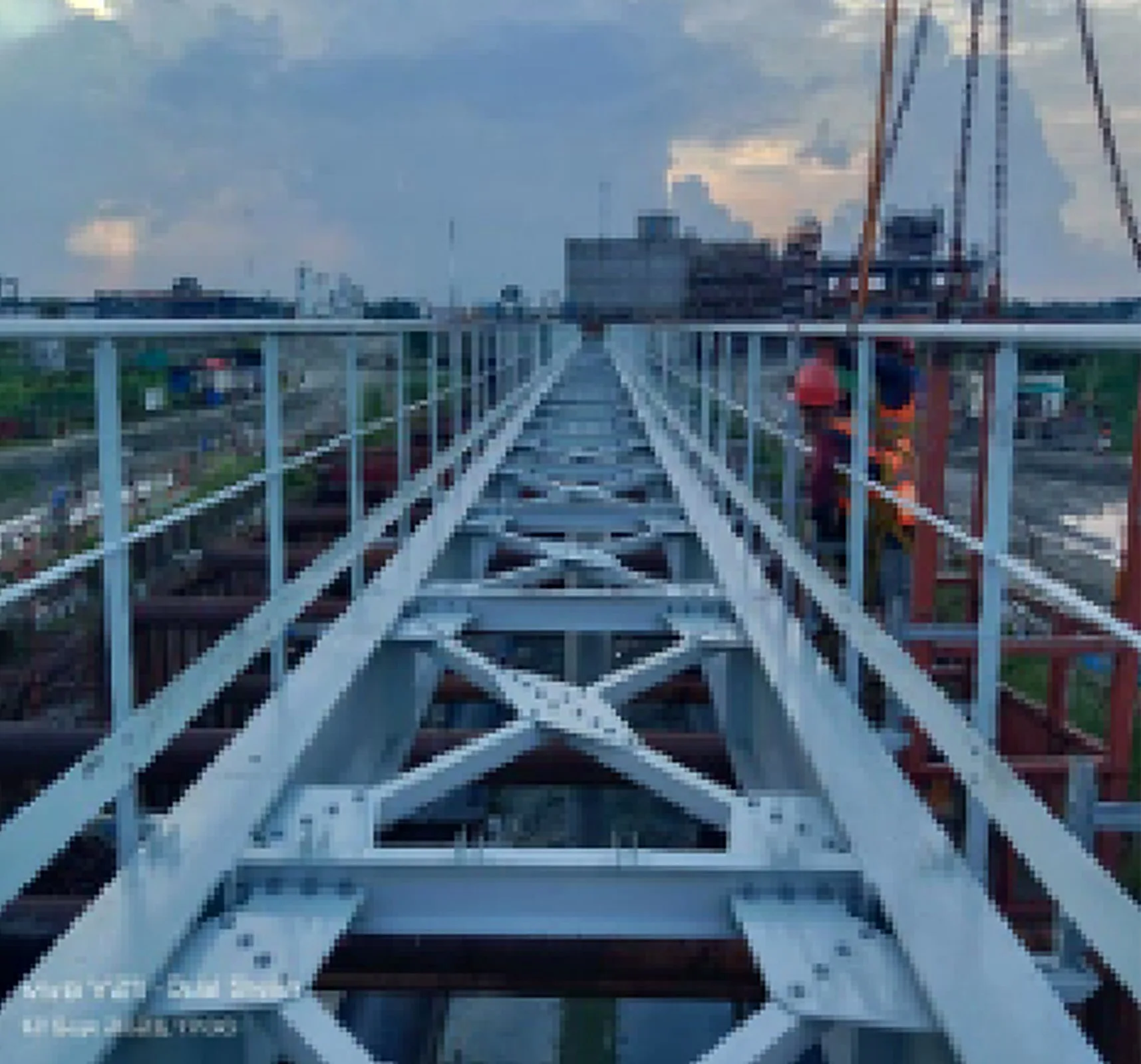 Steel Structure Foot Over Bridge (100 meter) Works — project cover photo
