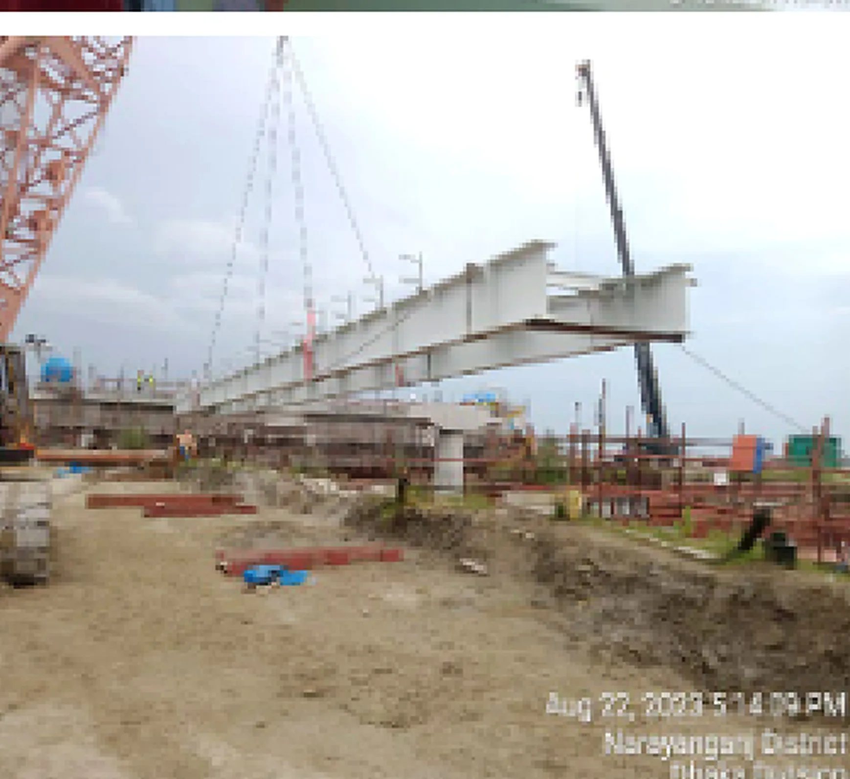 Steel Structure Foot Over Bridge (100 meter) Works — project photo