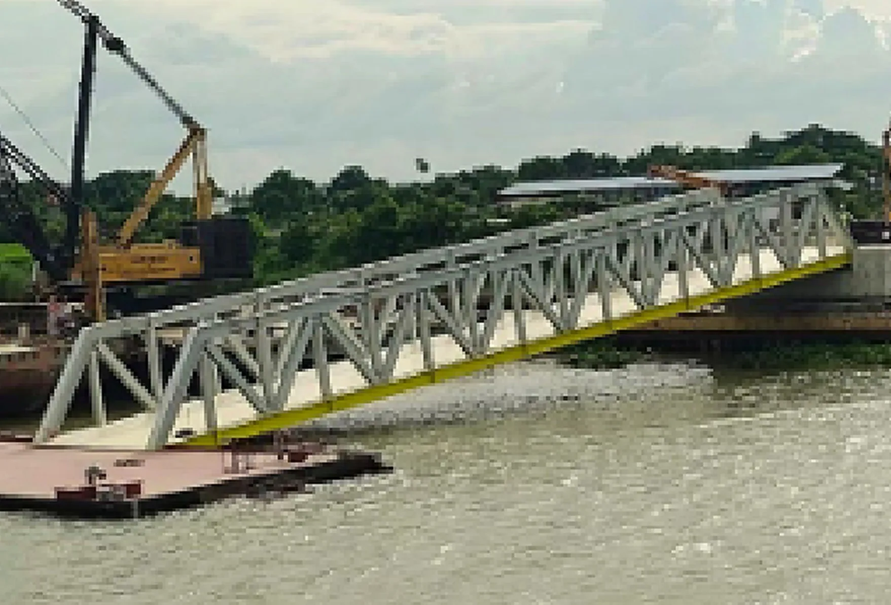 Steel Structure Gangway (65m) Works at Intake — project photo