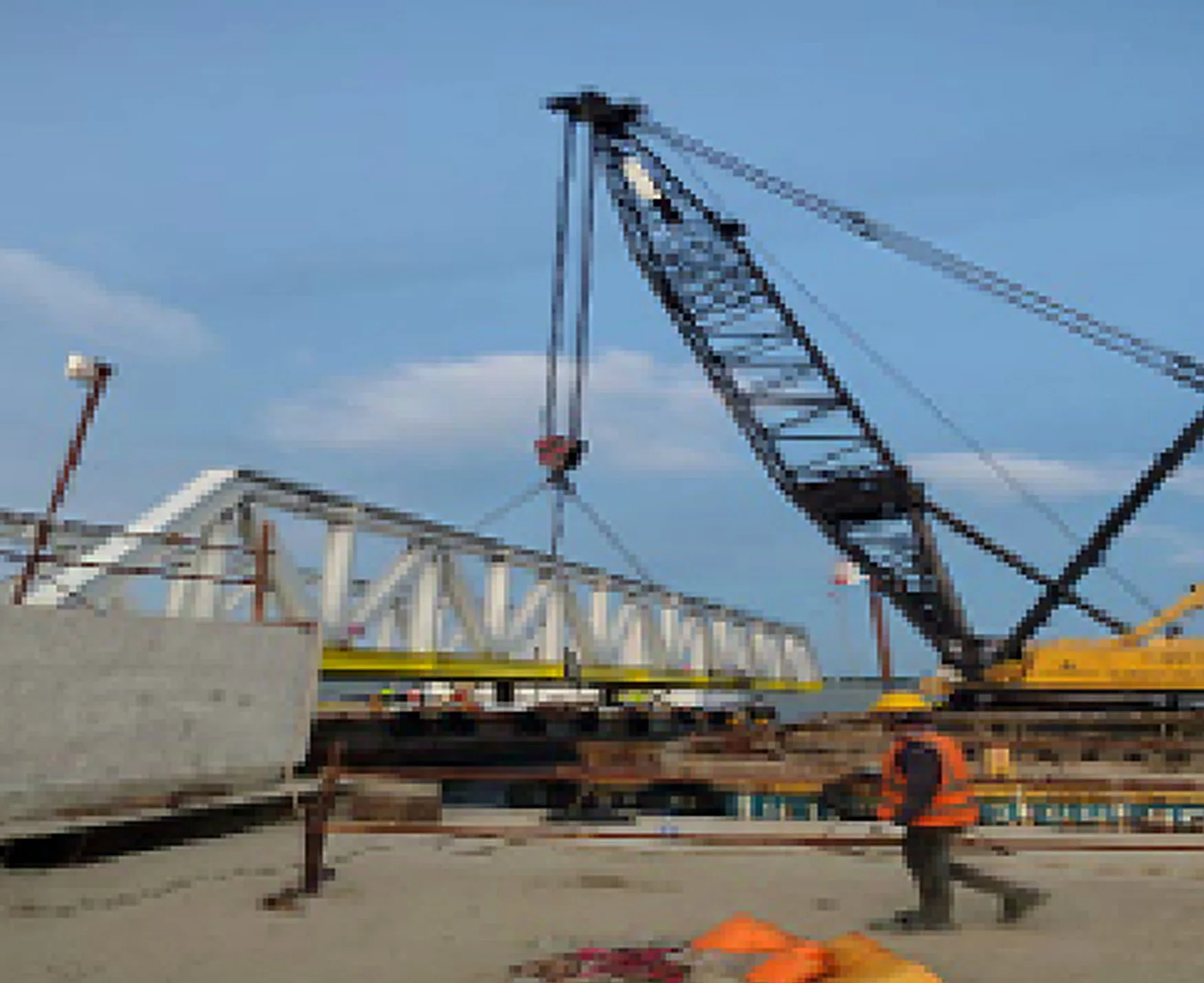 Steel Structure Gangway (65m) Works at Intake — project photo